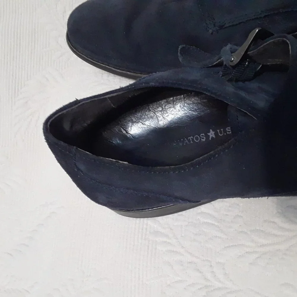 JOHN VARVATOS Double Monk Shoes Blue Suede